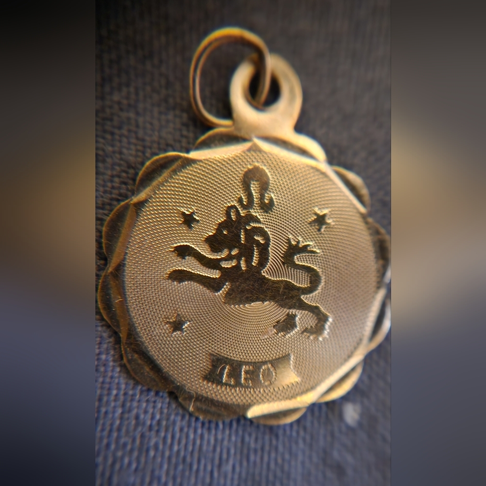 14K Gold Leo Charm
